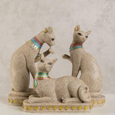 Crafts Egyptian Cat Resin Ornaments Creative Home Decoration Ornaments Gift Resin Ornaments Statuettes Sculpture