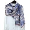 Silk Crepe Satin Long Silk Scarf Female Soft Temperament Versatile Chinese Mulberry Silk Sunscreen Shawl Scarf
