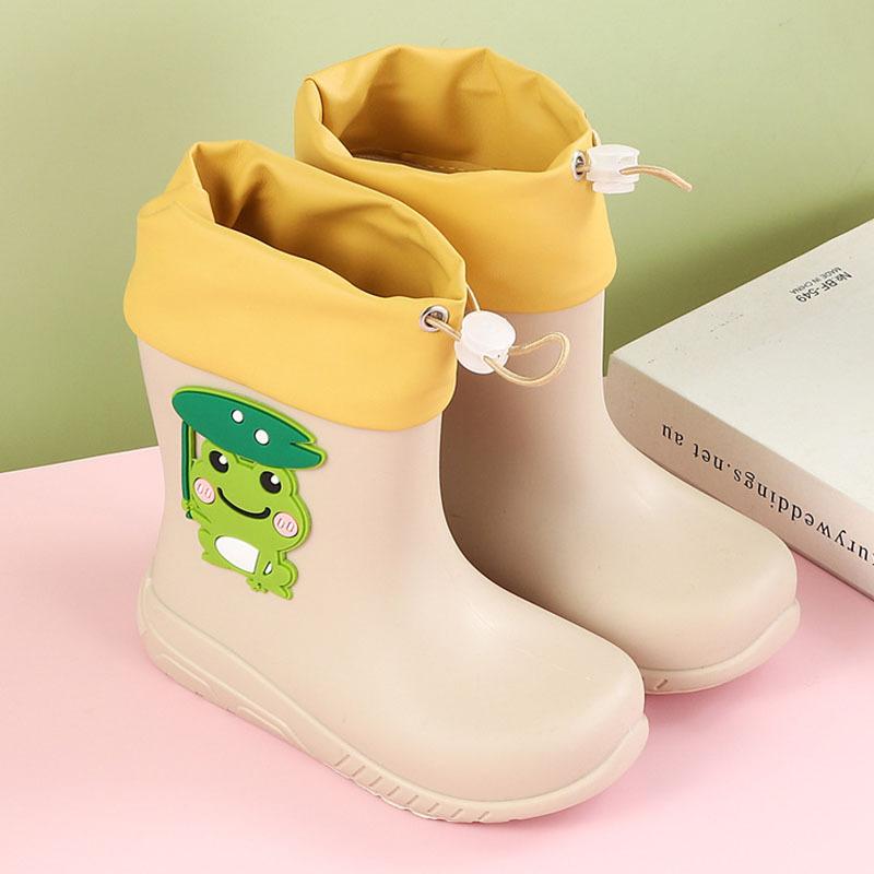 Children's rain shoes boys new outdoor rain shoes boys baby non-slip waterproof cartoon cute rain shoes girls rain boots