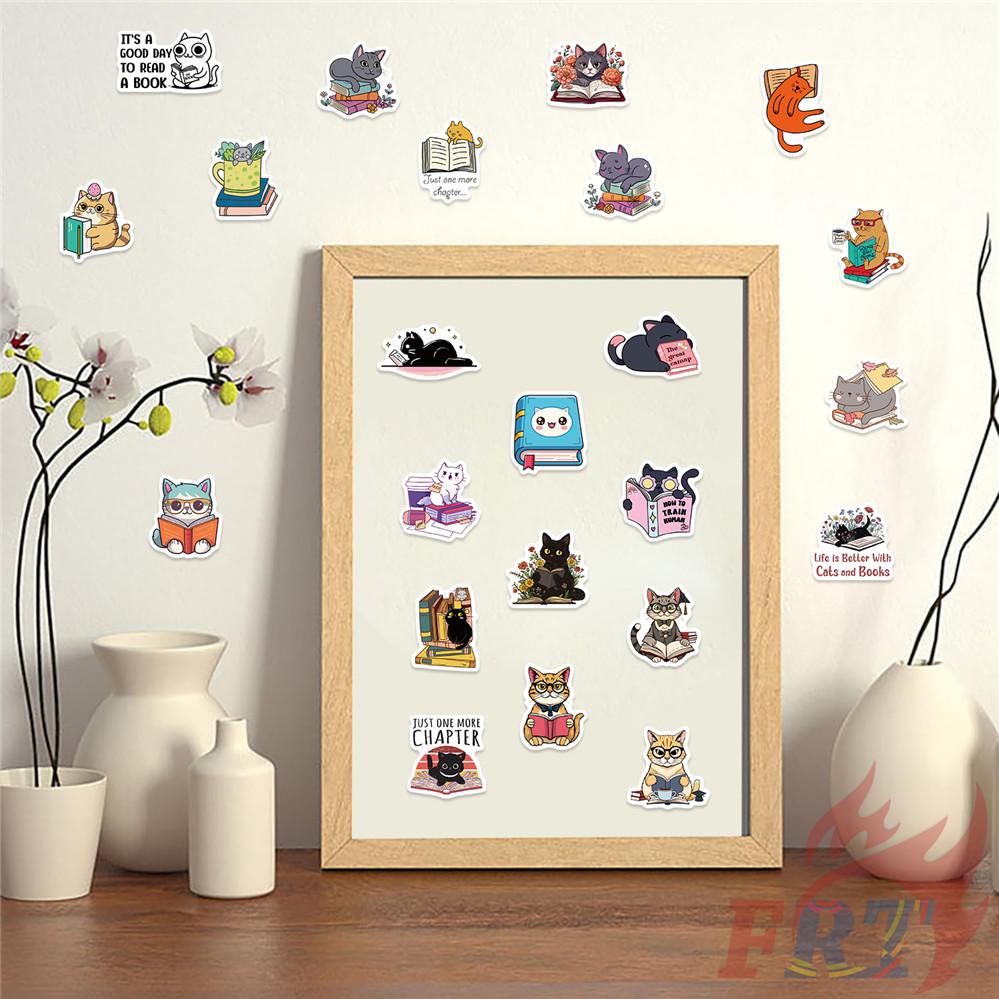 100Pcs/Set Funny Reading . Cats & Books Stickers DIY Fashion Decals Stickers
