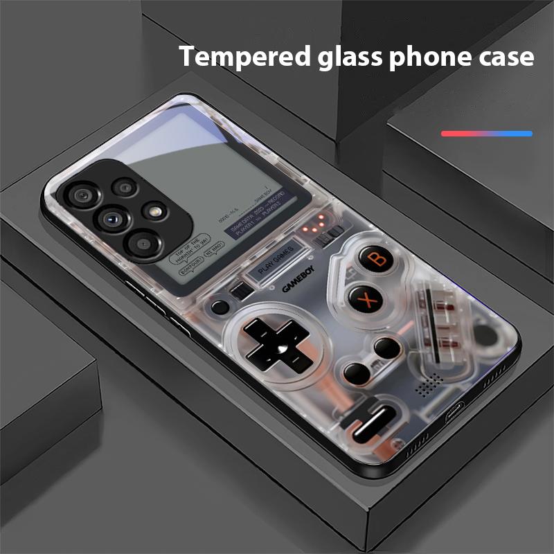 Samsung Galaxy S10 20 Plus 21 FE 22 23 24 FE 25 Ultra Siyah Temperli Cam Telefon Kılıfı Sert Kabuk Oyun Konsolu