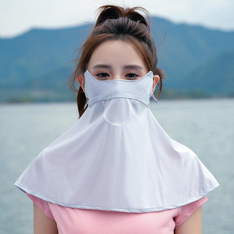 MEET SUNNY Summer Ice Silk Sun Protection Face & Neck Mask One Size