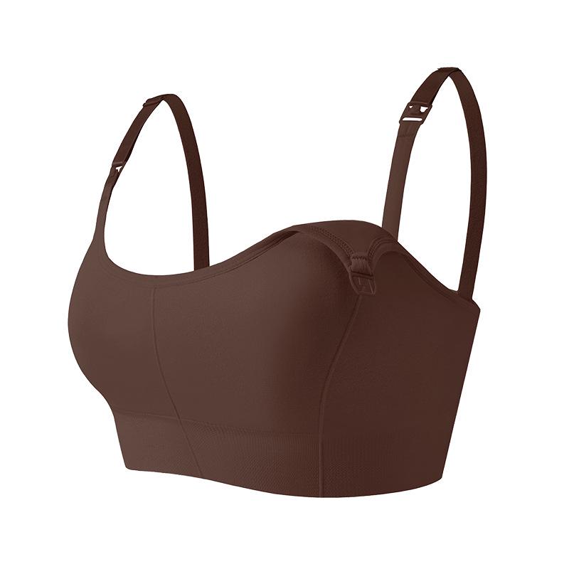 Seamless Wire-Free Nursing Bra: Comfortable U-Back Maternity Breastfeeding Bra with No Chest Pad.