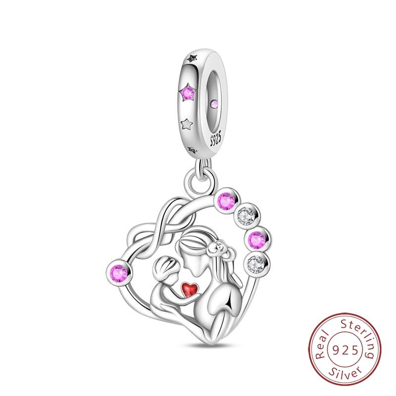 Original Luminous Charms Copper Fixed Clamp Beads Flower Fairy New Year'S Pendant Fit Bracelet Women Jewelry Gifts