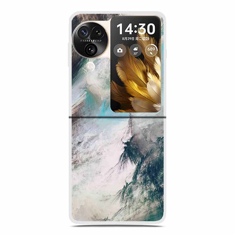 For Oppo Find N3 Flip 5G Cases Clear 6.8" Marble Hard TPU Back Cover For Oppo Find N 3 Flip Phone Cases Coque Fundas Bumper Etui