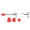 Portable Fishing Steel Wire Fishing Rigs with Treble Fish Hooks Lure Set Accessory