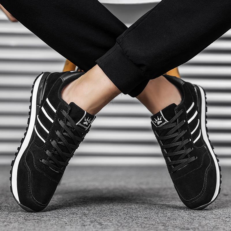 PU Läder Herr Löparskor Sportskor Retro Casual Sneakers Halkfria Promenadskor Reseskor Körskor