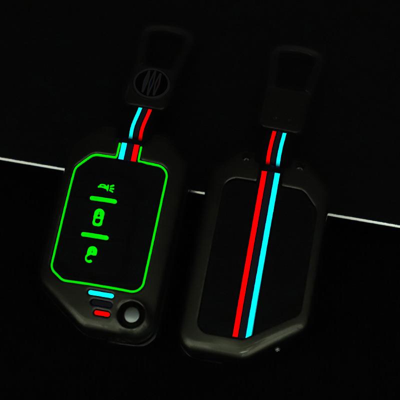 Car Key Case Cover Protective Shell Fob for Jeep Wrangler JL JLU Rubicon Gladiator JT Sahara JLU 18 2019 2020 2021 2022 2023