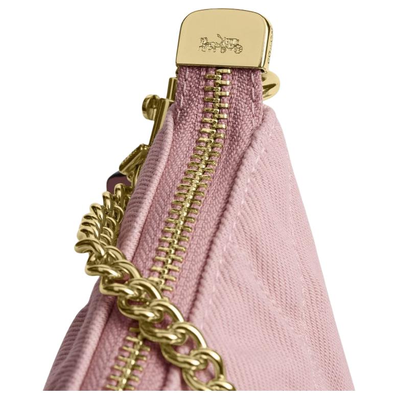 Coach Caitlin 24 Quilted Detail Top Zip Closure Fabric And Leather Shoulder Bag Medium Women shoulder bag Light-Pink CEQ62-IMNH1