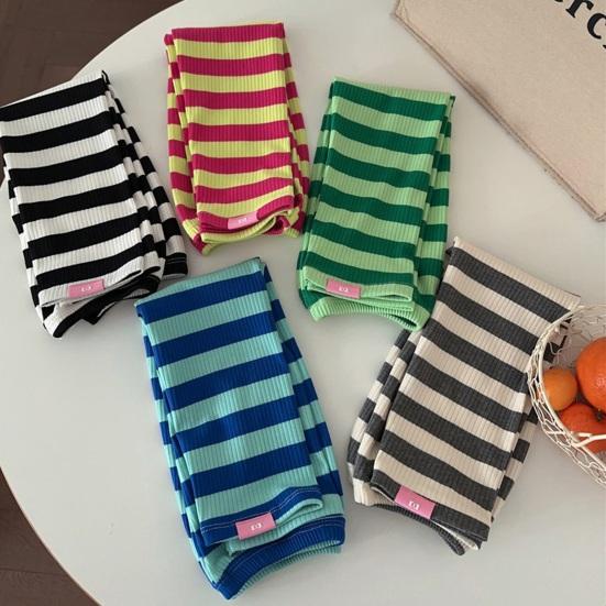 UV-Sonnenschutz-Armstulpen für Damen, gestreifte Workout-Sonnenschutz-Ärmel mit Daumenloch, kühlende Armabdeckung für Outdoor-Radfahren, Autofahren, Wandern, Angeln