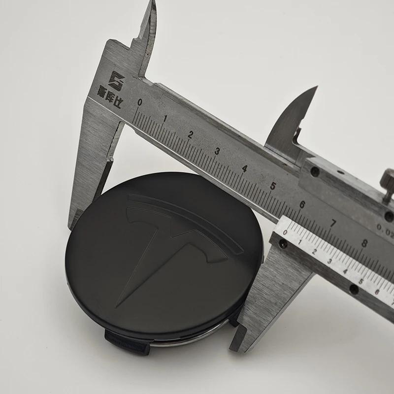 Car Sticker 2025 New Tesla 4pcs 56mm Matte Black Car Wheel Center Caps Emblem Original Rims Hub Cover Logo For Tesla Model 3 Y X