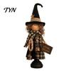 Halloween Witch Ornaments Rustic Resin Figurine, Fall Tabletop Decor, Vintage Farmhouse Retro Decor Statue for Mantel Shelf, Thanksgiving Harvest Home