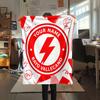 Custom Name,Rayo Vallecano de Madrid Printed Flannel Blanket, soft throw for bedroom sofa, washable, Christmas present, great gift.