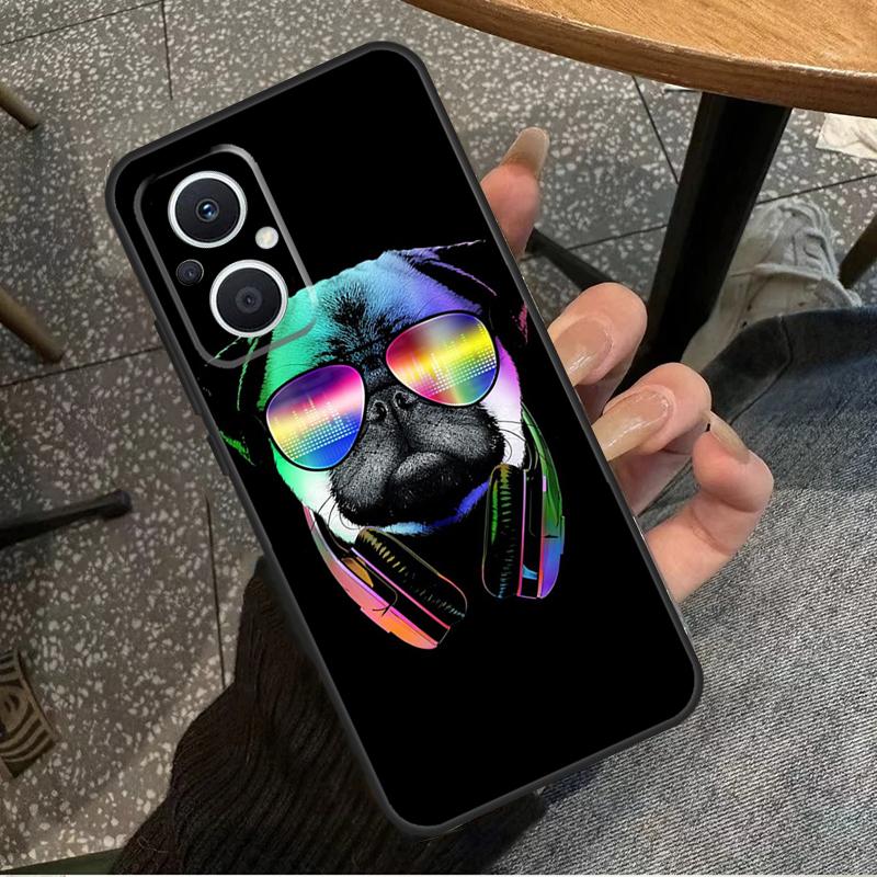 Cute Pug Dog Case For OPPO Reno 7 8 10 Pro 8T 2Z 4Z 5Z 6 Lite OPPO Find X6 Pro X2 X5 Lite X3 Neo Cover