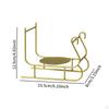 Candle Holder Tray Decor Fashion Christmas Sleigh Shape Candlestick Stand for Bedroom Drawing