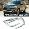 Chrome Front Fog Light Lamp Cover Trim For Ford Expedition 2018-2021