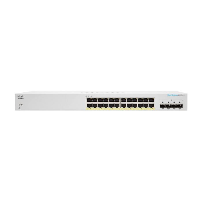 Switch - Cisco - CBS220-24FP-4X-EU - 24 Ports GE - PoE+ 382W - 4x10G SFP+
