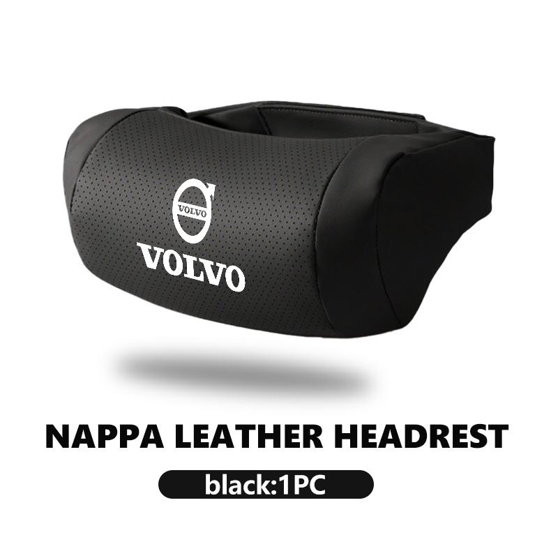 Für Volvo Atmungsaktives Leder Auto Kopfstütze Sitz Nackenstütze Kissen Zubehör V40 V60 C30 C70 S60 S80 S90 XC40 XC60 XC70 XC90