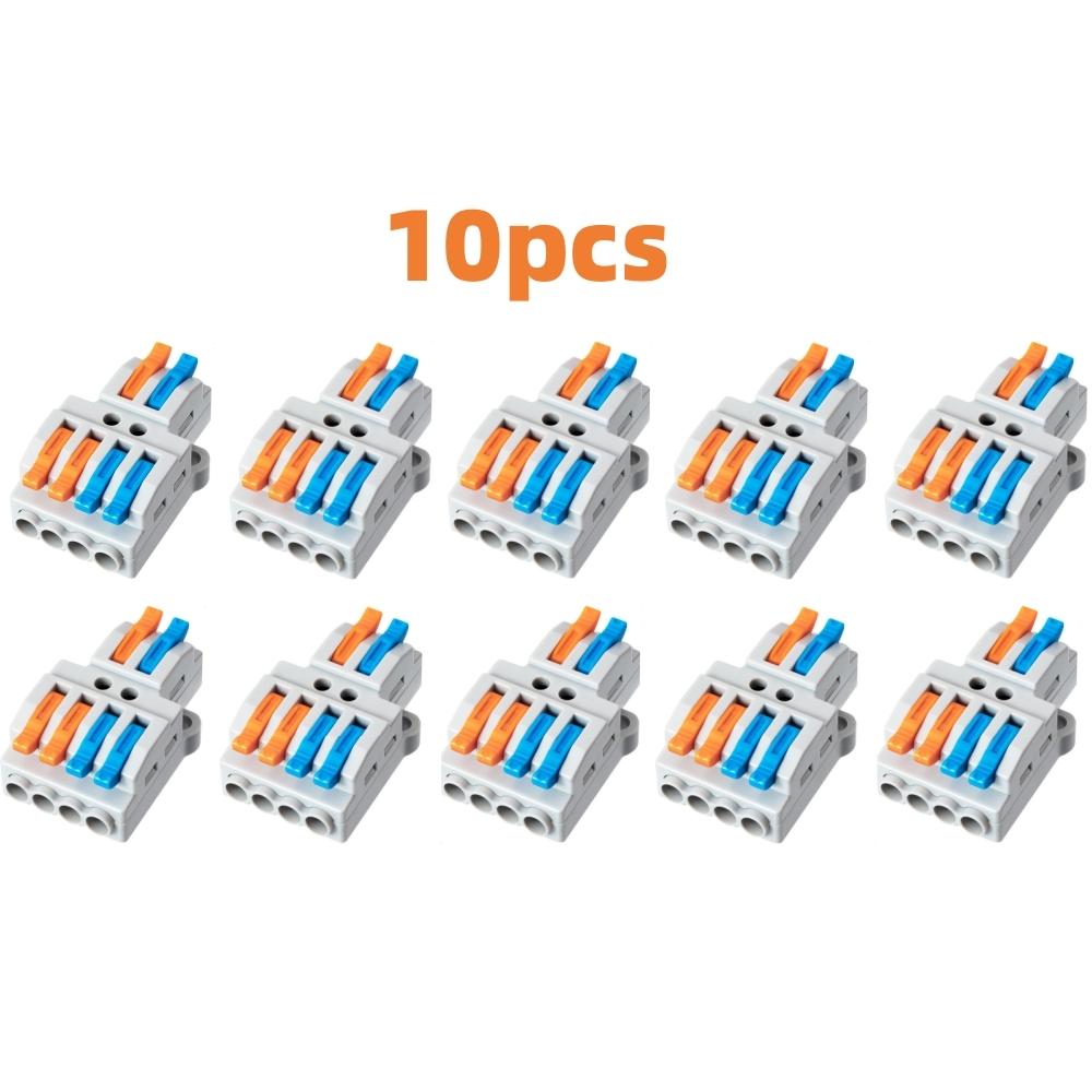 5/10pcs Wire Connectors 2 To 4 Compact Quick Connectors For Wires Pole Wire Nut Connector Terminal For 28-12 AWG