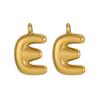 CARLIDANA Stainless Steel Gold Plated Alphabet 26 Letters Name Jewelry Mini Minimalist Bubble Initial Pendants for Necklace DIY