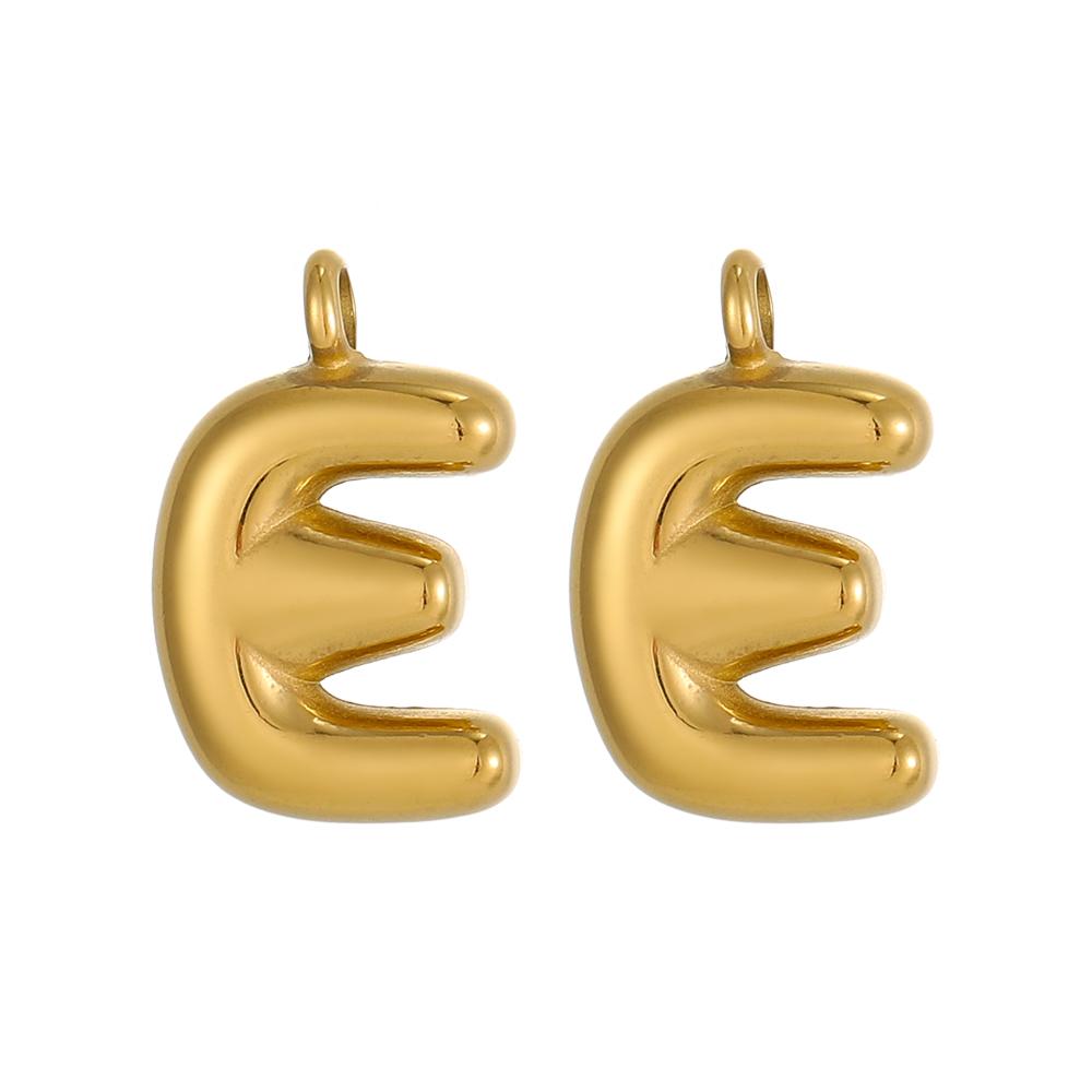 CARLIDANA Stainless Steel Gold Plated Alphabet 26 Letters Name Jewelry Mini Minimalist Bubble Initial Pendants for Necklace DIY