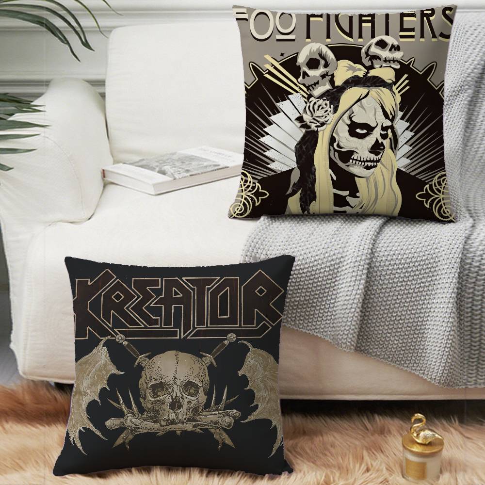 Rock Band-F-Foos Fighters Pillow Case Plush Fabric Soft Pillowcase Double Sided Print Cushion Cover Household Gifts