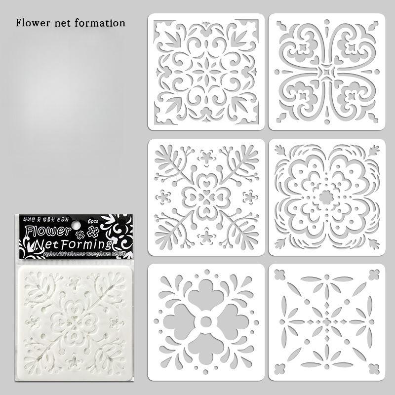 4/6pcs/set Floral Butterfly Stencil Templates for Scrapbook Wall Small Creative Design DIY Decor Stencils for Painting and Decor