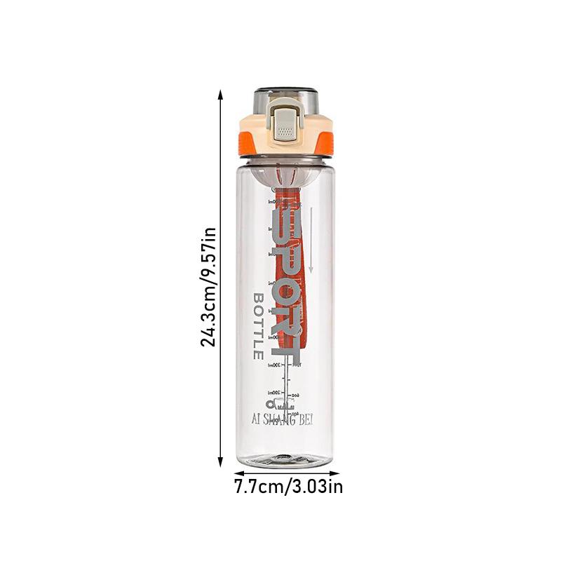 Sports Water Cup Food Grade Leakproof 800ML Portable Kettle with Filter Screen for Summer Fitness Jogging