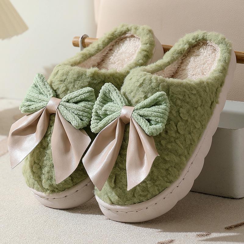 Winter Fur-Slippers: Women's & Men's Cozy Cotton, Velvet-Lined, Thick Sole for Indoor Warmth