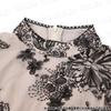 KISSOS Lace Embroidered Dress with Perfect for and Special Black Women's 3/4 Sleeves, Parties, Weddings, Occasions, (Size L)
