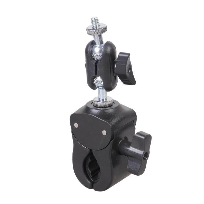 Sturdy Double Hole Photography Clamp With 360 Degree Rotation for Mounting on Bicycles Handlebar Desktop and Tripods