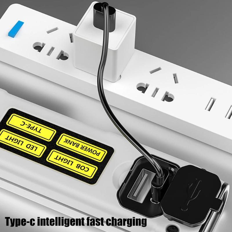 Mini Dual-Source Aluminum Alloy Flashlight TYPE-C Fast Charge Multi-functional Work Light with Magnet Emergency Flashlight