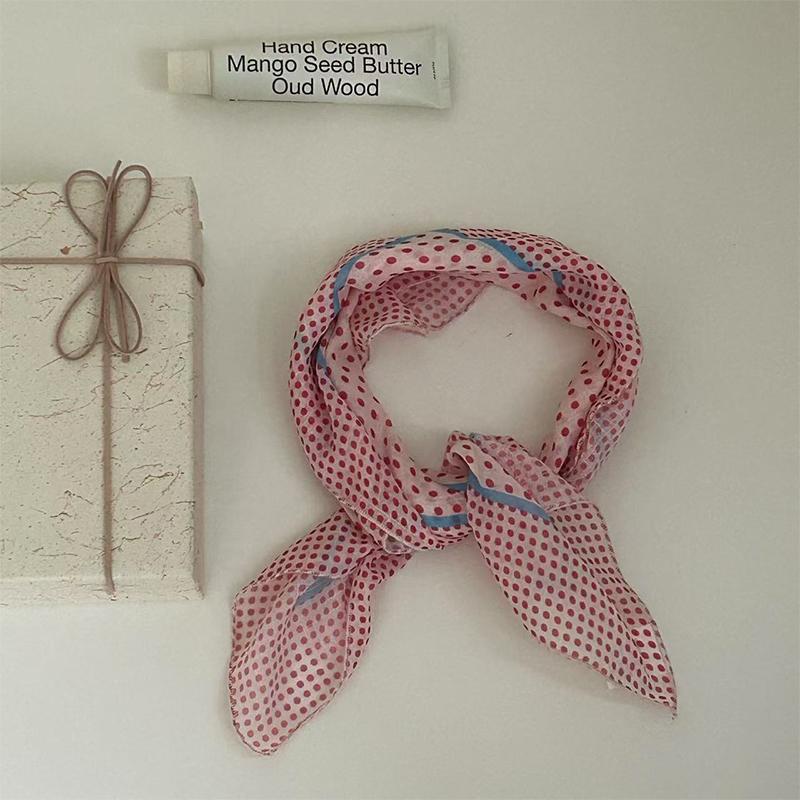 Cotton Linen Small Square Scarf Scarf Fresh Breathable For Women Hairband Versatile Triangular Scarf Necktie Fart Curtain