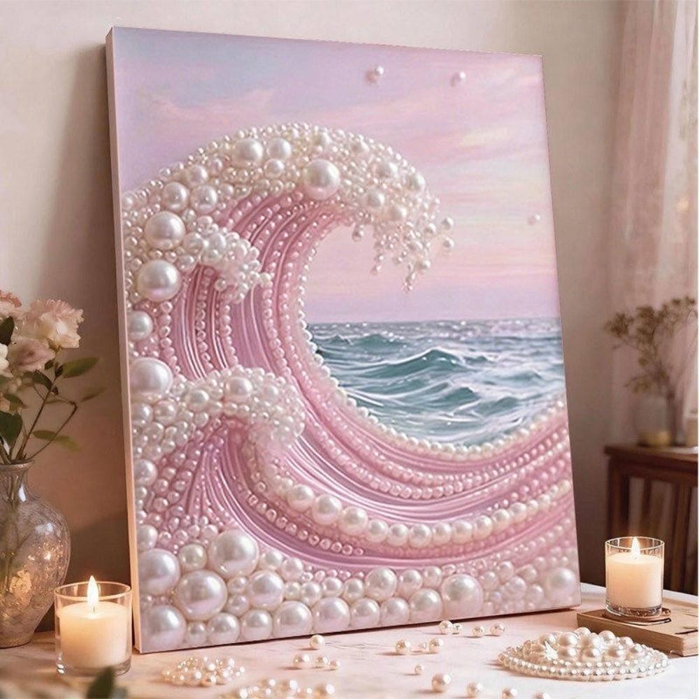 Flower Pearl Beads Painting Sea Decorative Painting DIY Painting Material Pack Wall Decor