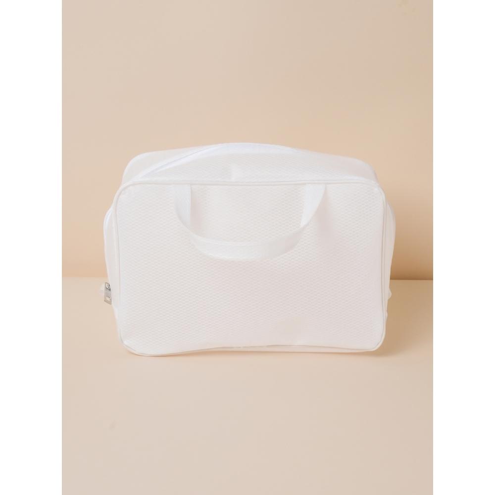 Daiso Eva Square Toiletry Bag White