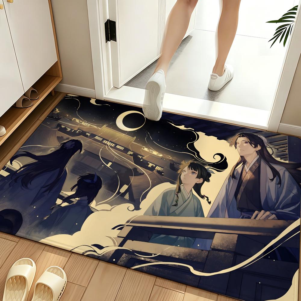 Anime T-The Apothecary D-Diaries Floor Mat Soft Flannel Floor Mat Suitable for Entryways, Living Rooms, Bedrooms, and Bathrooms
