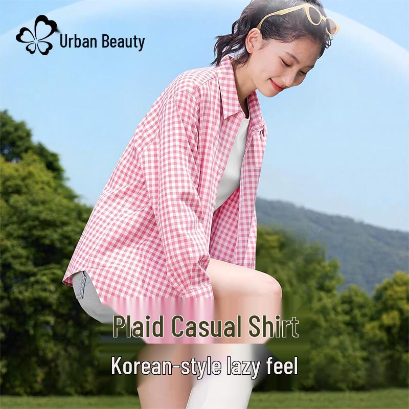 Women s Plaid Button-Up Shirt S