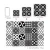 24Pcs/Set Mandala Style Ceramics Wall Sticker 10/15/20cm Vintage Tile Decoration Film Self Adhesive Waterproof