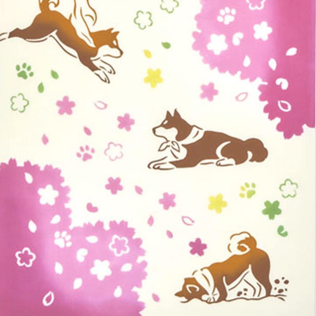 Miyamoto Towel Miyamoto Kenema Tenugui Hand 35cm X 50204 Co., Ltd. Towel, "Spring Walk," Approx. 90cm,
