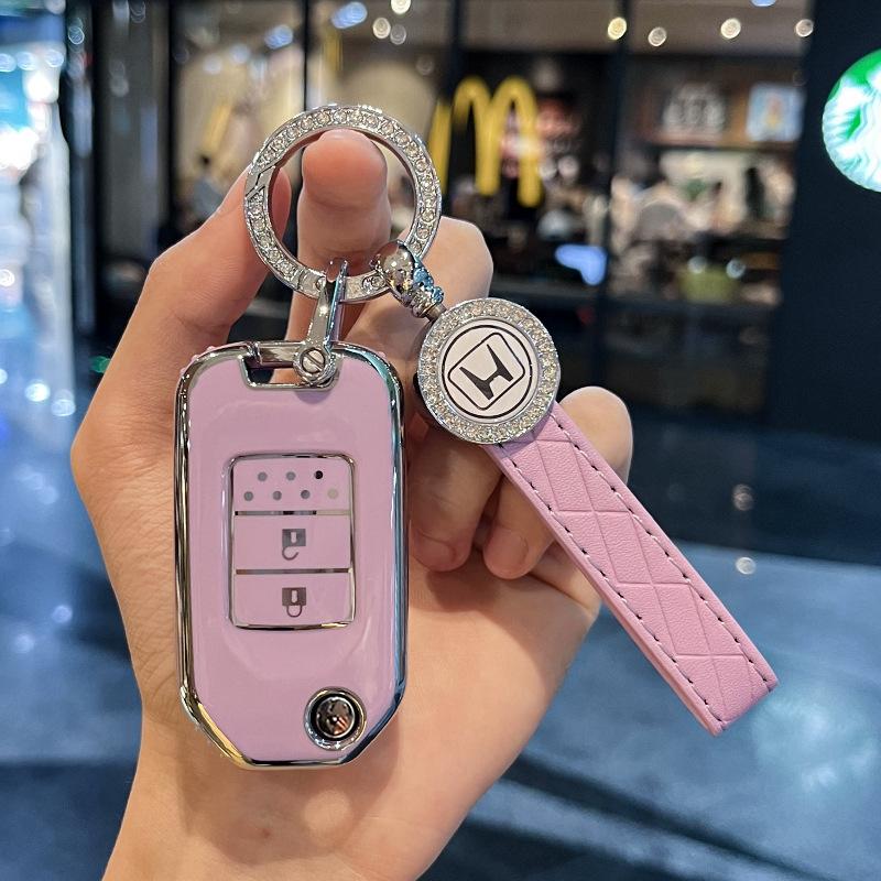 TPU Car Key Bag Case Cover Protector Shell For Honda Civic HRV CRV XRV CR-V Crider Odyssey Pilot Fit Accord Keychain Accessories BO8