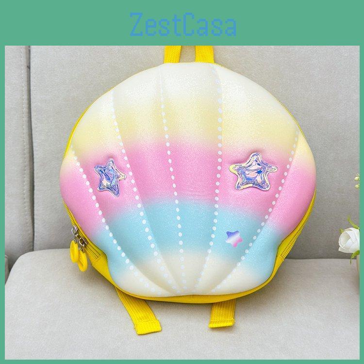 Colorful Shell Shaped Star Decoration Children Hard Shell Backpack School For