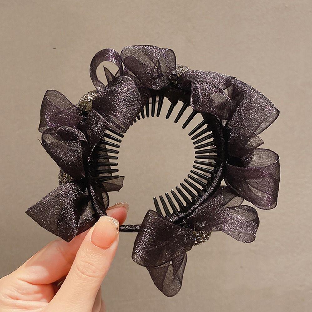 Mesh Hair Tie Shark Clip Female Hair Accessories Bownot Hairpin Korean Style Headwear Bow Hair Clip