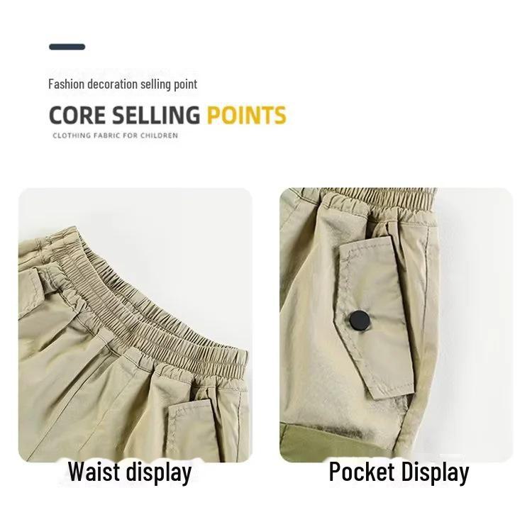 Chlapecké rychleschnoucí letní zkrácené kalhoty: Lehké dětské overaly 2023