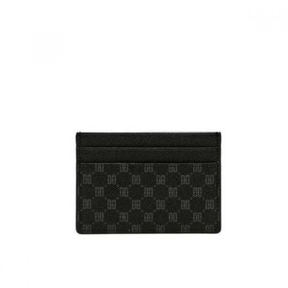 Daks Black Leather Dd Pattern Card Holder Dbho2f131bk