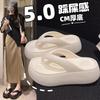 New flip-flops women's summer Korean version, thick-soled soft feet, increased seaside beach sandals