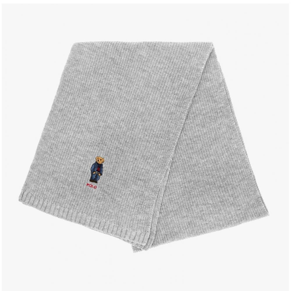 Polo Ralph Lauren Pc1269 032 Solid Denim Bear Knit Muffler