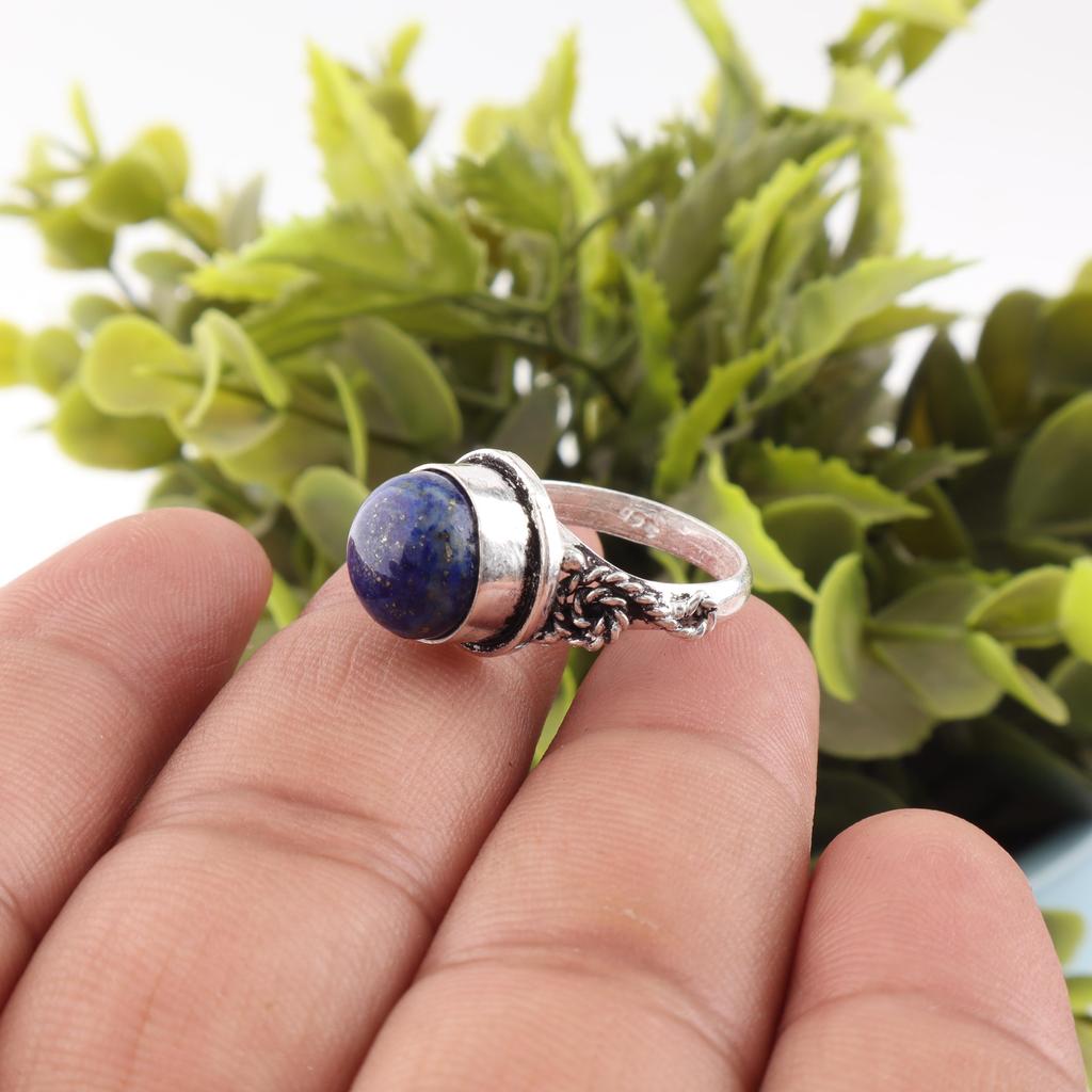 Lapis Lazuli Ring Handmade Jewelry, 925 Solid Sterling Silver Ring, Designer Gemstone Ring Jewelry, Gift For Mom