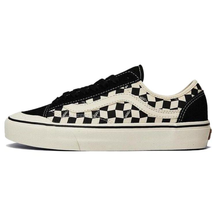 Vans Style 136 Comfortable Versatile Trendy Low-Top Skate Shoes Unisex Sneaker Black White VN000DNCKIG