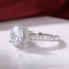 Huitan Bright Round AA Cubic Zirconia Rings for Women Luxury Fashion Wedding Engagement Jewelry Girlfriend Love Chic Accessories