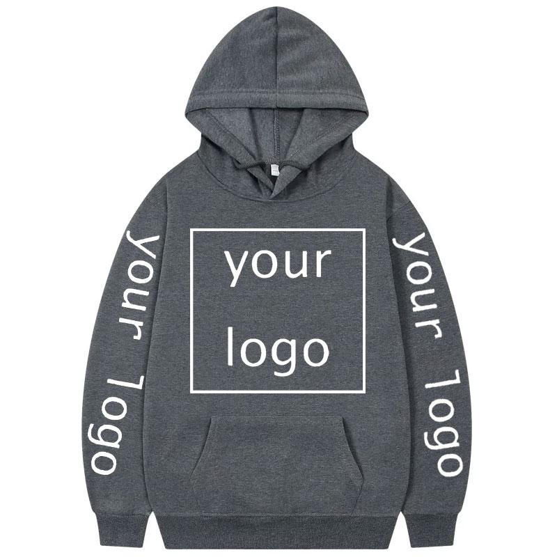 2025 Private Customized Yours LOGO Graphic Print Hoodie Fashion Casual Hooded Sweatshirt Men Women High Quality Fleece Pullovers